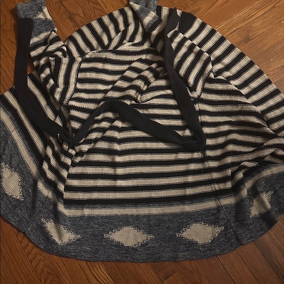 LRL Lauren Jeans Co Ralph Lauren Striped Black and Cream Cardigan L - Picture 6 of 6